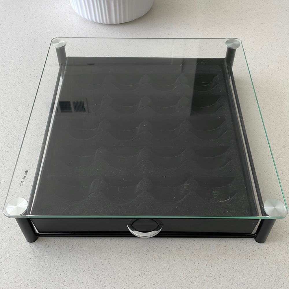 Tempered Glass Nespresso Storage